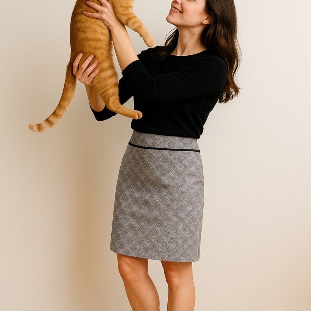 The Limited Gray Pencil Skirt